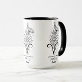 Beautiful Birth Month Flower/Zodiac Sign/Aries マグカップ (正面右)