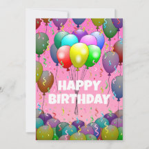 Beautiful Birthday Balloons and Confetti