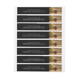 Beautiful Black and White ラップアラウンドラベル