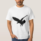 Beautiful Black Flying Eagle Bird Silhouette  Tシャツ (正面)