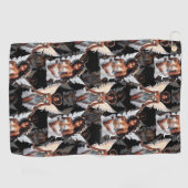 Beautiful Black Girl Angels Pattern Design -Dark ゴルフタオル (横)