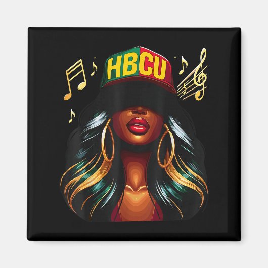 Beautiful Black Girl Hbcu  マグネット (正面)