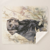 Beautiful Black Lab シェルパブランケット (正面(横))