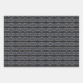 Beautiful Black Lace Tree Bark Patterned ラッピングペーパーシート (正面3)