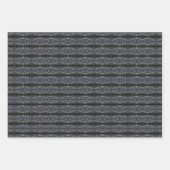 Beautiful Black Lace Tree Bark Patterned ラッピングペーパーシート (正面2)