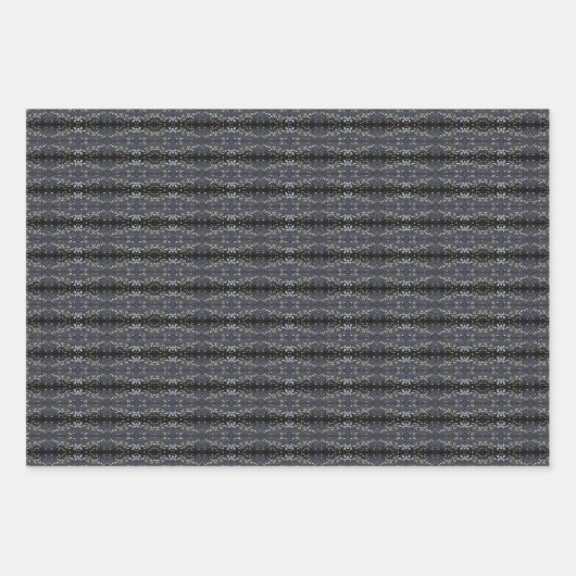 Beautiful Black Lace Tree Bark Patterned ラッピングペーパーシート (正面)