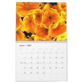Beautiful Black Orange Flower Nature Calendar 2027 カレンダー (3月 2027)