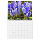 Beautiful Black Orange Flower Nature Calendar 2027 カレンダー (1月 2027)