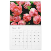 Beautiful Black Orange Flower Nature Calendar 2027 カレンダー (2月 2027)