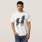 Beautiful Black Pinto Paint Horse  Tシャツ (正面フル)