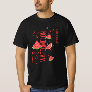 beautiful black watermelon streetwear shirt tシャツ