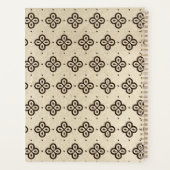 Beautiful Black & White Patterns Custom Name  プランナー手帳 (裏面)