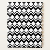 Beautiful Black & White Patterns Custom Name  プランナー手帳 (裏面)