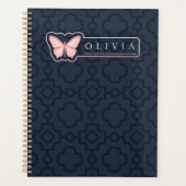 Beautiful Black & White Patterns Custom Name プランナー手帳 (正面)