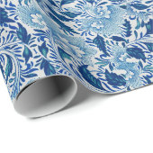 Beautiful Blue Damask ラッピングペーパー (ロールコーナー)