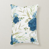 Beautiful Blue Floral Seamless Pattern アクセントクッション (正面(垂直))