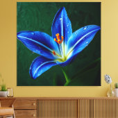 Beautiful Blue Flower - Artistic Photograph キャンバスプリント (インサイチュ (リビング))