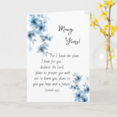 Beautiful Blue Flowers Orthodox Christian Birthday カード (黄色い花)