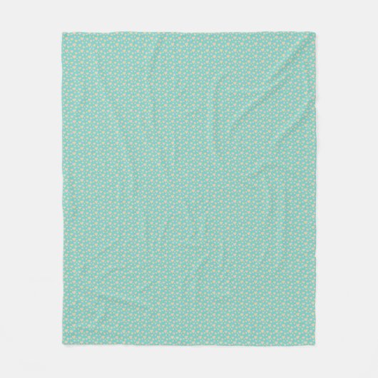 Beautiful blue hearts fleece blanket フリースブランケット (正面)