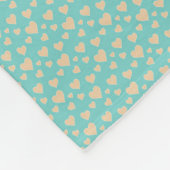 Beautiful blue hearts fleece blanket フリースブランケット (角)