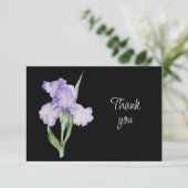 Beautiful Blue Iris Flowers Thank You Card サンキューカード (スタンド正面)