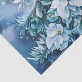 Beautiful Blue Santa & Poinsettias Decoupage 薄葉紙 (詳細)