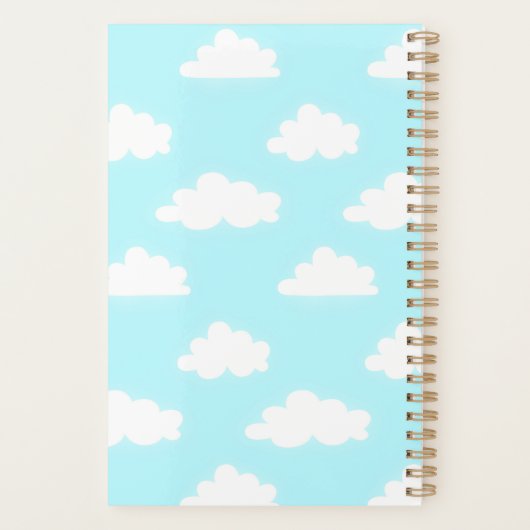 Beautiful Blue Sky Print Notebook Planner プランナー手帳 (裏面)
