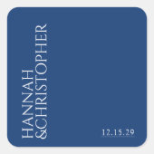 Beautiful Blue Wedding スクエアシール (正面)