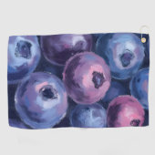 Beautiful Blueberries | Fruit Painting ゴルフタオル (横)