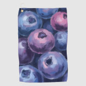 Beautiful Blueberries | Fruit Painting ゴルフタオル (正面)