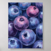 Beautiful Blueberries | Fruit Painting ポスター (正面)