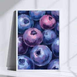 Beautiful Blueberries | Fruit Painting ポスター