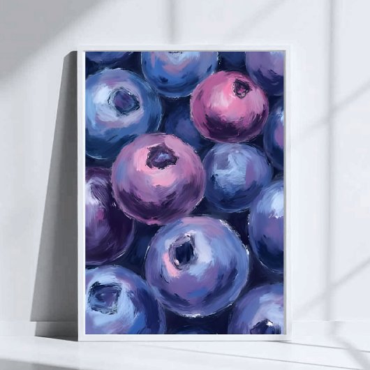 Beautiful Blueberries | Fruit Painting ポスター