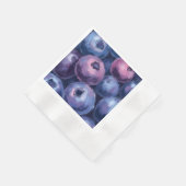 Beautiful Blueberries | Fruit Painting 縁ありカクテルナプキン (角)