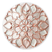 Beautiful blush pink offwhite pearl inspired セラミックノブ (正面)