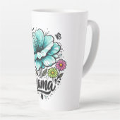 Beautiful Boho Floral Mama Mother's Day  カフェラテマグ (右アングル)