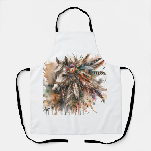 Beautiful Boho Horse エプロン (正面)