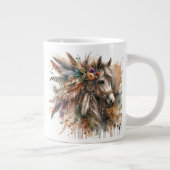 Beautiful Boho Horse  ジャンボコーヒーマグカップ (右)