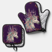 Beautiful Boho Horse 鍋つかみ&鍋敷きセット (正面/裏面)