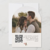 Beautiful boho neutral arch invitation 招待状 (裏面)