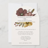Beautiful boho neutral arch invitation 招待状 (正面)