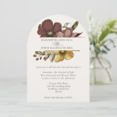 Beautiful boho neutral arch invitation 招待状 (スタンド正面)