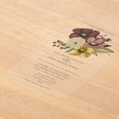 Beautiful boho neutral wedding  アクリル招待状 (レイダウン)