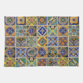 Beautiful Boho Talavera Tiles キッチンタオル (横)