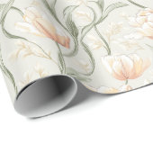 Beautiful Boho Tulip Flower Wrapping Paper ラッピングペーパー (ロールコーナー)