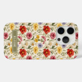 Beautiful Botanical Watercolor Wildflower Name Case-Mate iPhoneケース (裏面 (横))
