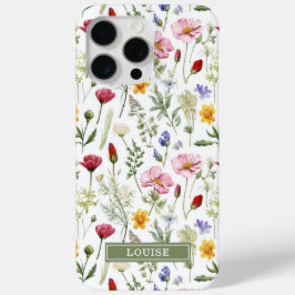 Beautiful Botanical Wildflowers Name iPhone 15 Pro Maxケース