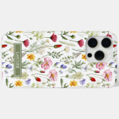 Beautiful Botanical Wildflowers Name Case-Mate iPhoneケース (裏面 (横))