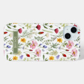 Beautiful Botanical Wildflowers Name Case-Mate iPhoneケース (裏面 (横))