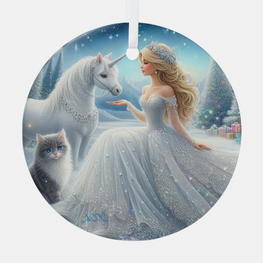 Beautiful bride fantasy ornament ガラスオーナメント (裏面)